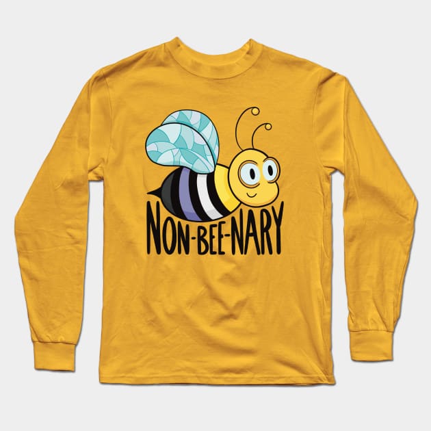 Non-bee-nary Long Sleeve T-Shirt by ehaswellart